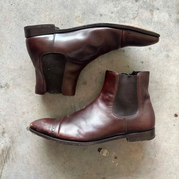 Prada Brown Leather Chelsea Boots Size 8.5 PRADA / 9.5M US main image 5